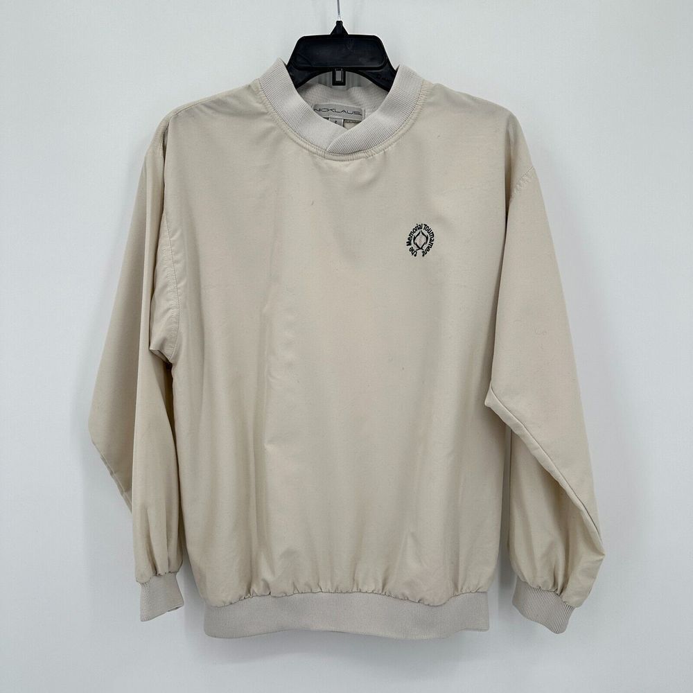 Vintage Jack‎ Nicklaus Golf Pullover Jacket Mens S Cream The Memorial Tournament